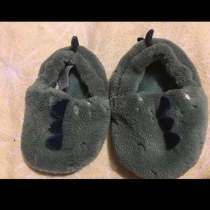 CARTES 💞 newborn green baby dinosaur slippers